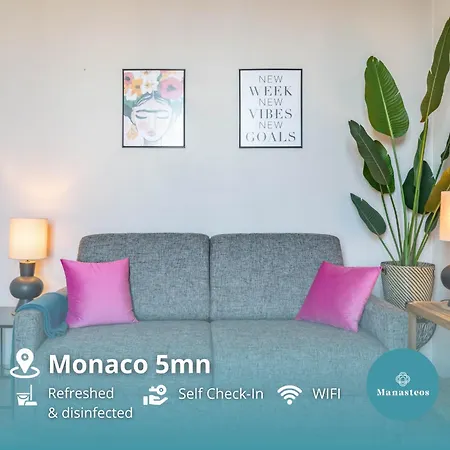 Apartamento Frontiere De Monaco - Balconnet Vue Mer - Ba *